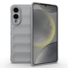  Samsung Galaxy S25 Edge Skal Magic Shield Ljus Gr&aring; - Teknikhallen.se
