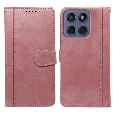  Motorola Edge 60 / 60 Fusion Fodral L&auml;der Ros&eacute;guld - Teknikhallen.se