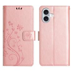  iPhone 17 Fodral Med Blommigt Tryck Ros&eacute;guld - Teknikhallen.se