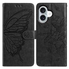  iPhone 17 Fodral Med Fj&auml;ril Tryck Svart - Teknikhallen.se