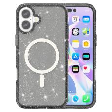  iPhone 17 Skal MagSafe Hybrid Glitter Svart - Teknikhallen.se