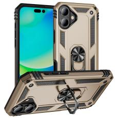  iPhone 17 Skal Shockproof Hybrid Ring Guld - Teknikhallen.se