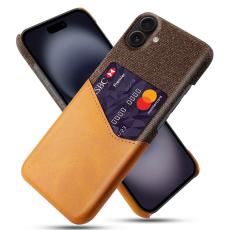  iPhone 17 Skal Med Kortfack L&auml;der Brun - Teknikhallen.se