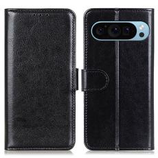  Google Pixel 10/10 Pro / 9/9 Pro Fodral Crazy Horse L&auml;der Svart - Teknikhallen.se