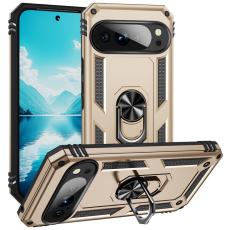  Google Pixel 10 / 10 Pro Skal Armor Ring Hybrid Guld - Teknikhallen.se