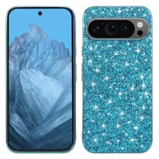  Google Pixel 10 / 10 Pro Skal Glitter Hybrid Bl&aring; - Teknikhallen.se