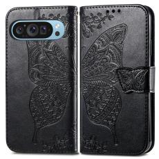  Google Pixel 10/10 Pro / 9/9 Pro Fodral Med Fj&auml;ril Tryck Svart - Teknikhallen.se