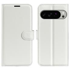  Google Pixel 10 Pro XL Fodral Litchi L&auml;der Vit - Teknikhallen.se