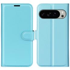  Google Pixel 10 Pro XL Fodral Litchi L&auml;der Bl&aring; - Teknikhallen.se