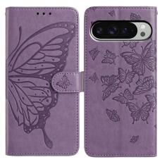  Google Pixel 10 Pro XL/ 9 Pro XL Fodral Fj&auml;ril Tryck Lila - Teknikhallen.se