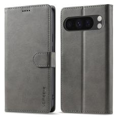 LC.IMEEKE LC.IMEEKE Google Pixel 10 Pro XL Fodral L&auml;der Gr&aring; - Teknikhallen.se