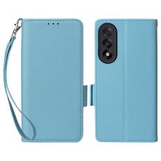  OnePlus Nord 5 5G Fodral Litchi L&auml;der Bl&aring; - Teknikhallen.se