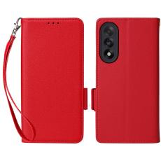  OnePlus Nord 5 5G Fodral Litchi L&auml;der R&ouml;d - Teknikhallen.se