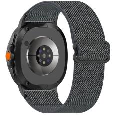  Galaxy Watch 8 46/44/40 mm Armband Justerbart Nylon Gr&aring; - Teknikhallen.se