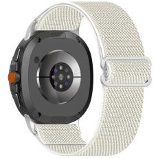  Galaxy Watch 8 46/44/40 mm Armband Justerbart Nylon Beige - Teknikhallen.se