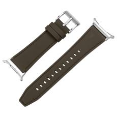  Galaxy Watch 8 46/44/40 mm Armband &Auml;kta L&auml;der M&ouml;rk Brun - Teknikhallen.se