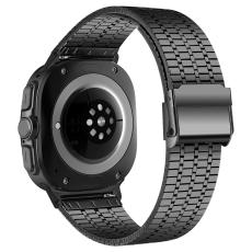 Galaxy Watch 8 46/44/40 mm Armband Rostfritt St&aring;l Svart - Teknikhallen.se