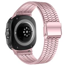  Galaxy Watch 8 46/44/40 mm Armband Rostfritt St&aring;l Rosa - Teknikhallen.se