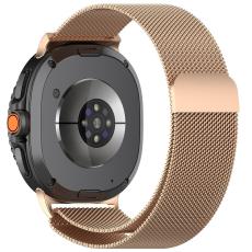  Galaxy Watch 8 46/44/40 mm Armband Milanese Loop Ros&eacute;guld - Teknikhallen.se