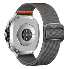  Galaxy Watch 8 46/44/40 mm Armband Justerbart Nylon Gr&aring; - Teknikhallen.se