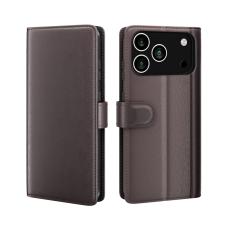  iPhone 17 Pro Fodral Premium &Auml;kta L&auml;der Brun - Teknikhallen.se