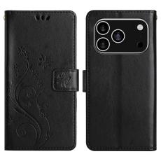  iPhone 17 Pro Fodral Med Blommigt Tryck Svart - Teknikhallen.se