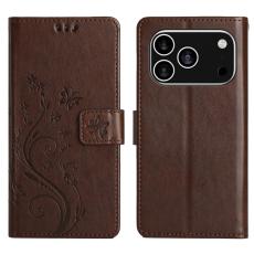  iPhone 17 Pro Fodral Med Blommigt Tryck Brun - Teknikhallen.se