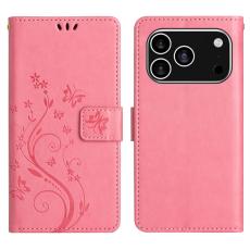  iPhone 17 Pro Fodral Med Blommigt Tryck Rosa - Teknikhallen.se