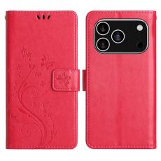  iPhone 17 Pro Fodral Med Blommigt Tryck R&ouml;d - Teknikhallen.se