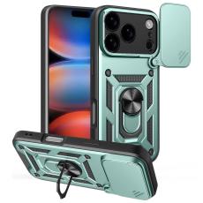  iPhone 17 Pro Skal CamShield Ring Hybrid Gr&ouml;n - Teknikhallen.se