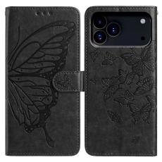  iPhone 17 Pro Fodral Med Fj&auml;ril Tryck Svart - Teknikhallen.se
