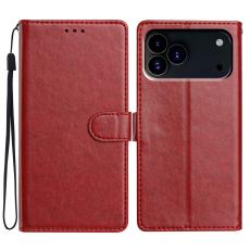  iPhone 17 Pro Max Fodral L&auml;der R&ouml;d - Teknikhallen.se