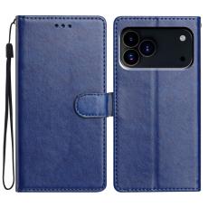  iPhone 17 Pro Max Fodral L&auml;der Bl&aring; - Teknikhallen.se