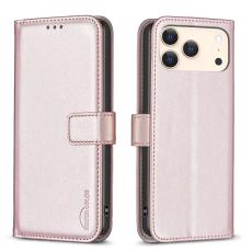 BINFEN BINFEN iPhone 17 Pro Max Fodral L&auml;der Ros&eacute;guld - Teknikhallen.se