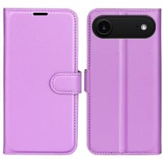  iPhone Air Fodral Litchi L&auml;der Lila - Teknikhallen.se