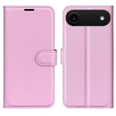  iPhone Air Fodral Litchi L&auml;der Ljus Rosa - Teknikhallen.se