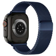  Apple Watch 42/44/45/46/49 mm Armband Milanese Bl&aring; - Teknikhallen.se