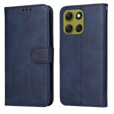  Motorola Moto G86 Power / G86 5G Fodral L&auml;der Bl&aring; - Teknikhallen.se