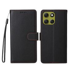  Motorola Moto G86 Power / G86 5G Fodral L&auml;der Svart - Teknikhallen.se
