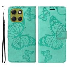  Motorola Moto G86 Power/G86 5G Fodral Fj&auml;ril Tryck Gr&ouml;n - Teknikhallen.se
