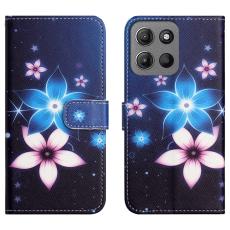  Motorola Moto G86 Power/G86 5G Fodral L&auml;der Blommor - Teknikhallen.se