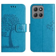  Motorola Moto G86 Power/G86 5G Fodral Tr&auml;d Tryck Bl&aring; - Teknikhallen.se