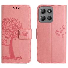  Motorola Moto G86 Power/G86 5G Fodral Tr&auml;d Tryck Rosa - Teknikhallen.se