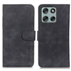 KHAZNEH KHAZNEH Motorola Moto G56 5G Fodral L&auml;der Svart - Teknikhallen.se