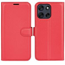  Motorola Moto G56 5G Fodral Litchi L&auml;der R&ouml;d - Teknikhallen.se