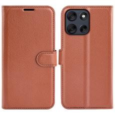  Motorola Moto G56 5G Fodral Litchi L&auml;der Brun - Teknikhallen.se