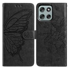  Motorola Moto G56 5G Fodral Fj&auml;ril Tryck Svart - Teknikhallen.se