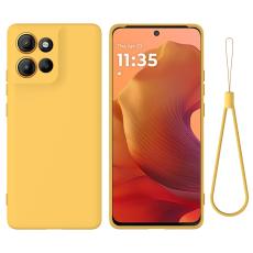  Motorola Moto G56 5G Skal Liquid Silikon Gul - Teknikhallen.se
