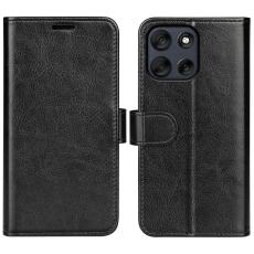  Motorola Moto G56 5G Fodral Crazy Horse L&auml;der Svart - Teknikhallen.se