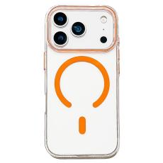  iPhone 17 Pro Max Skal MagSafe Transparent / Orange - Teknikhallen.se